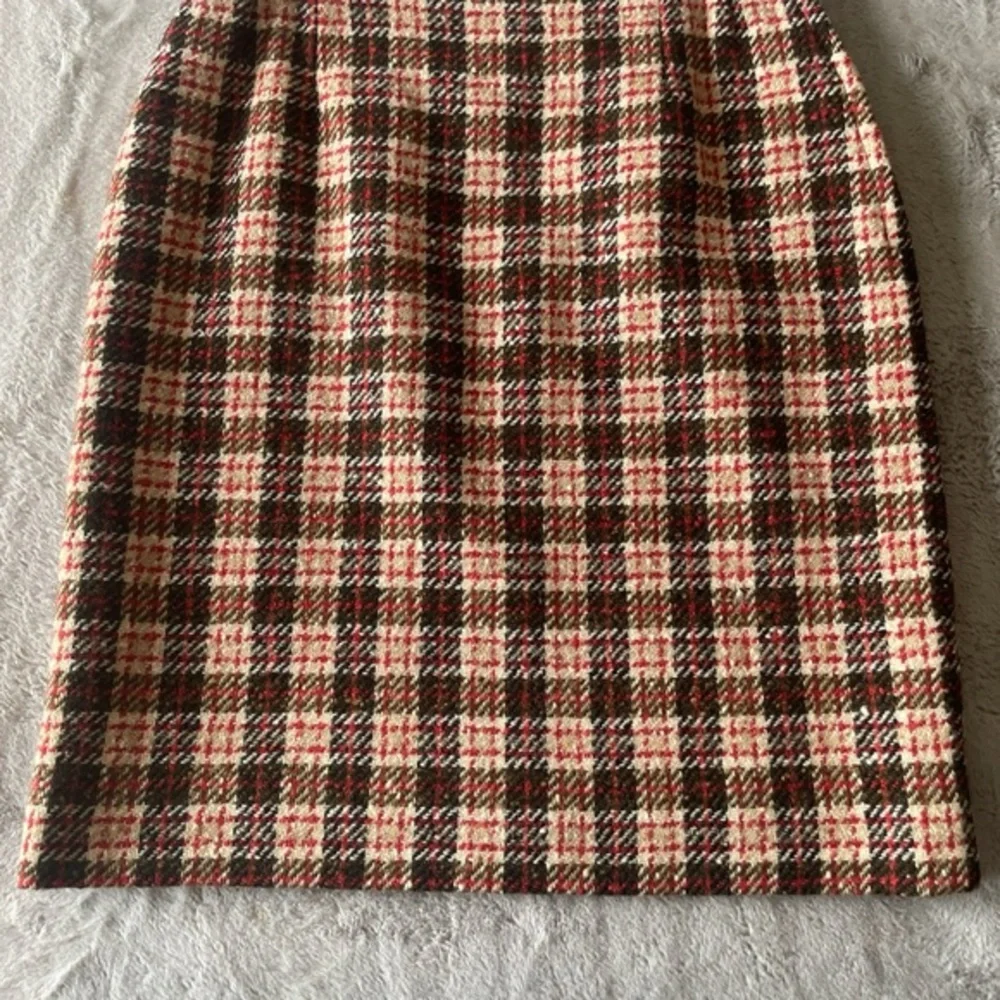 Pendelton Plaid Wool mini Skirt - Red and Brown size 14